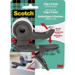 Base 3M C19 Clip & Twist 19mmx8.89m Black
